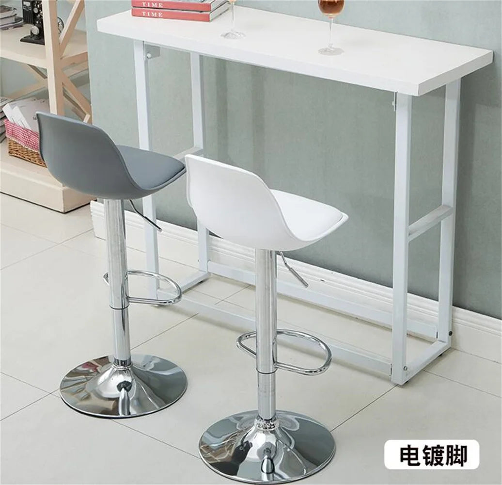 Adjustable High Bar Swivel Chair, nordic Modern Seat, Front Desk Lift with High Stool, Fashion Backrest, nordic Style Metal Legs Bar Chair, Dining Chair