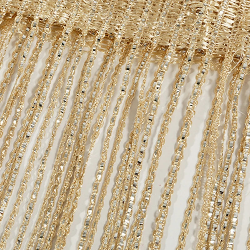 Beaded Curtain Door Tassel String Curtain Partition Curtain Silver Tassel Silver Door Curtain Line Curtain Home Decoration