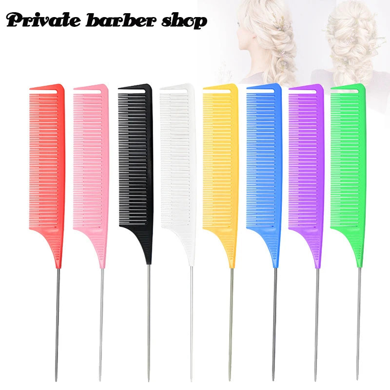 Tip-Tail Comb Salon Hair Dye Highlighting Plastic Styling Comb Hair Salon Hairdressing Tools barber Professional