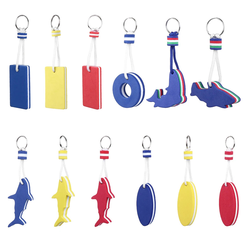 Boating Sea Sailing Fishing Water Floating Keychain Key Ring Pendant Water Sports Inflatable Boats Yachting Accessories 1pc