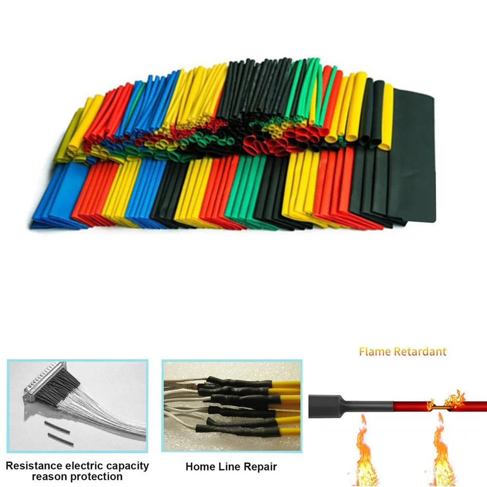 Set Polyolefin Shrinking Assorted Heat Shrink Tube Wire Cable Insulated Sleeving Tubing Set