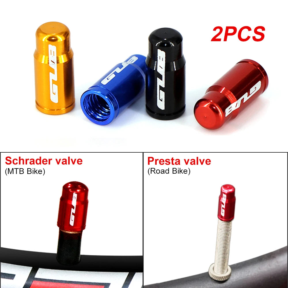 GUB Aluminum CNC Bicycle Tire Valve Cap MTB Road Bike Tube Tyre Gas Nozzle Cover for AV FV Schrader Presta Valve Dustproof