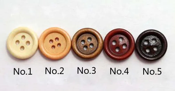 Natural Wooden Buttons 4-hole for Clothing Decoration Wood Button Sewing Accessories (SS-922)