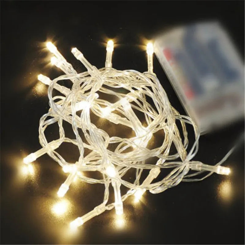 Battery Operated LED String Lights for Xmas Garland Party Wedding Decoration Christmas Flasher Fairy