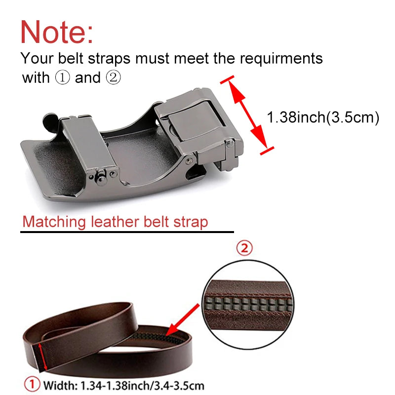 CETIRI 18 Fashion Designer Belts High quality alloy buckle for Not belt body Sliding Buckle Ratchet Luxury Men Automatic buckle