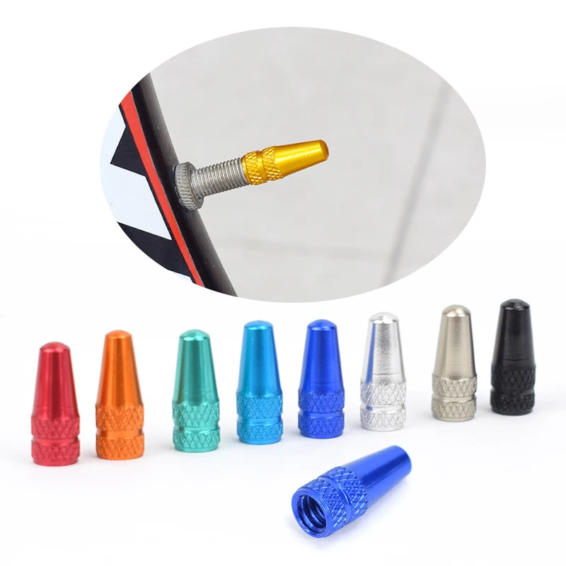 Aluminum Alloy Bicycle Tire Prest Valve Cap MTB Road Bike Covered Protector Road MTB Tyre Dustproof Bike Presta Valve