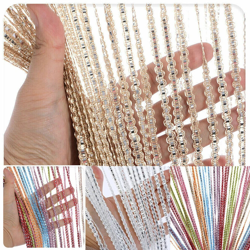 Door Window Decor Beaded Curtains Screen Panel  Fly Screen Fringe Living Room Screen Tassel Panel Beaded Curtains Home Decor