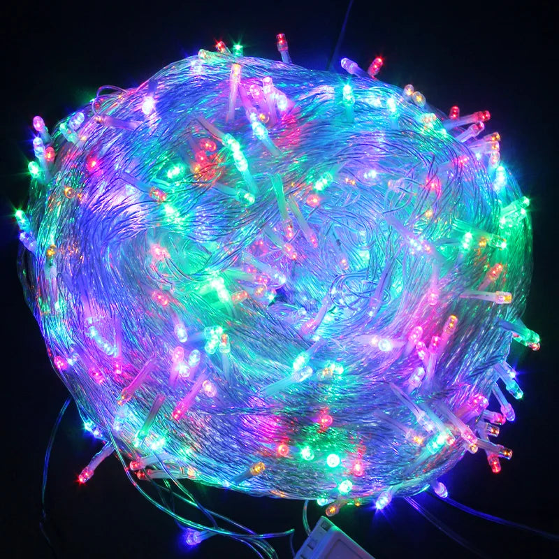 Christmas Garland Lights Led String Fairy Light Festoon Lamp Outdoor Decorative Lighting for Wedding Party