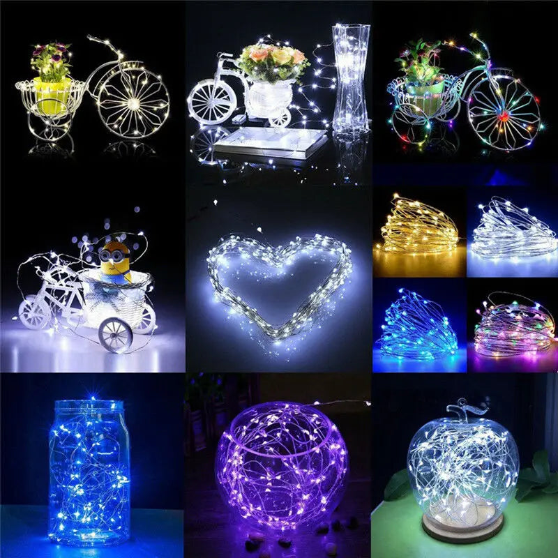 Copper Wire LED String lights Holiday lighting Fairy Garland For Christmas Tree Wedding Party Decoration