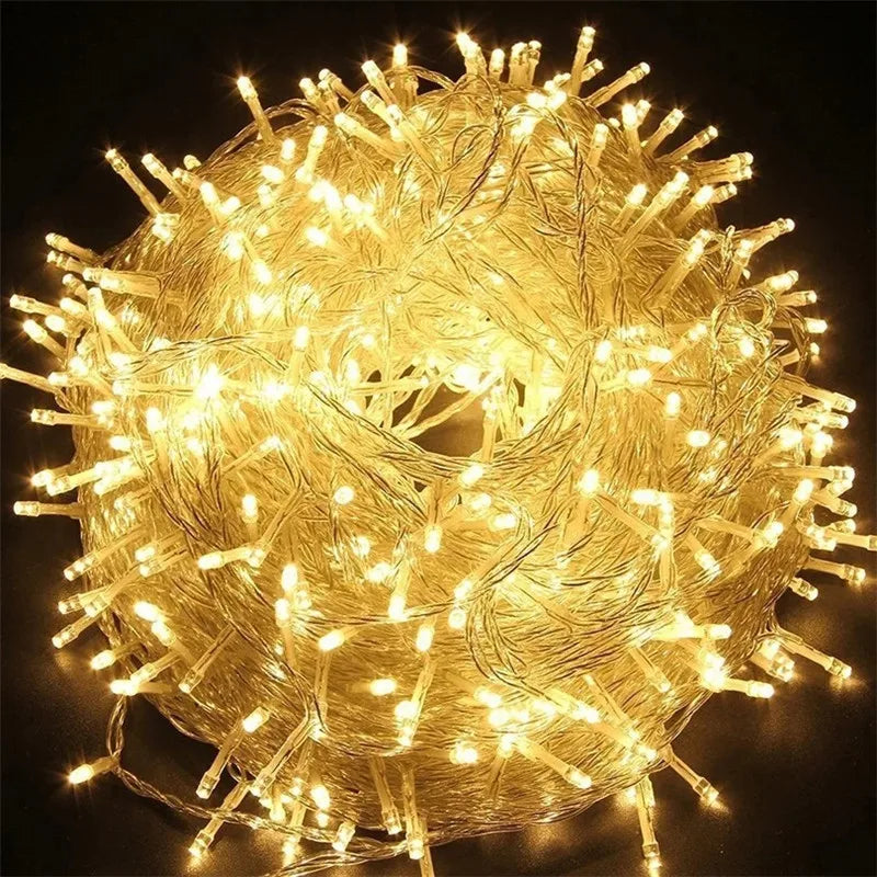 Christmas Garland Lights Led String Fairy Light Festoon Lamp Outdoor Decorative Lighting for Wedding Party