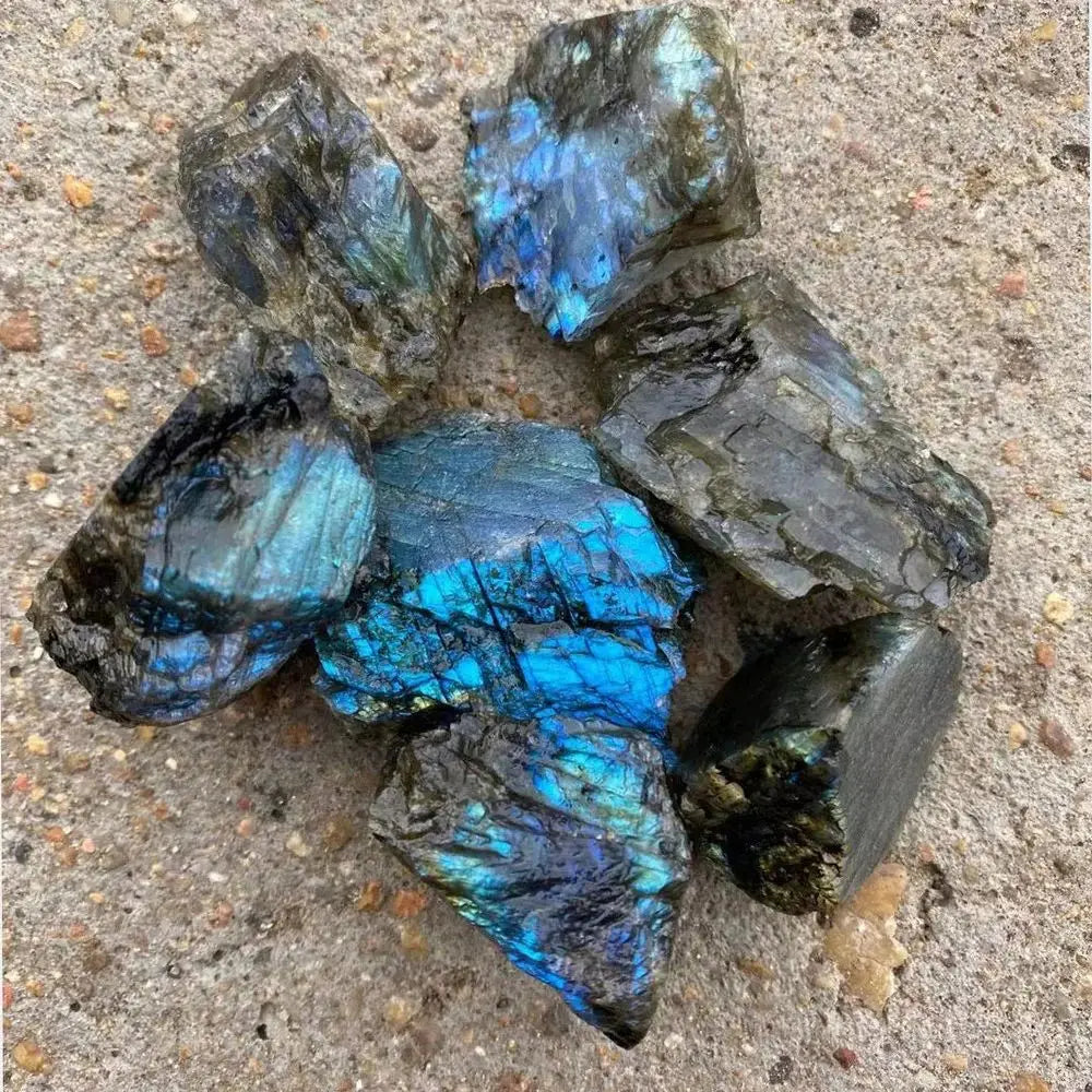 Raw Rainbow Labradorite Rocks Crystal Natural Quartz Healing Reiki Rough Stone Aquarium Decor Mineral Specimen