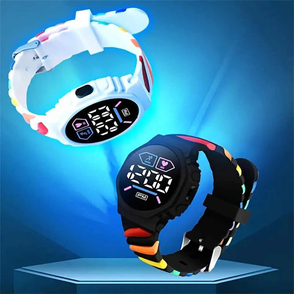 Colorful Silicone Band Electronic Watch - Fun Decorative Accessories for Boys and Girls - Great Holiday Or Birthday Gift