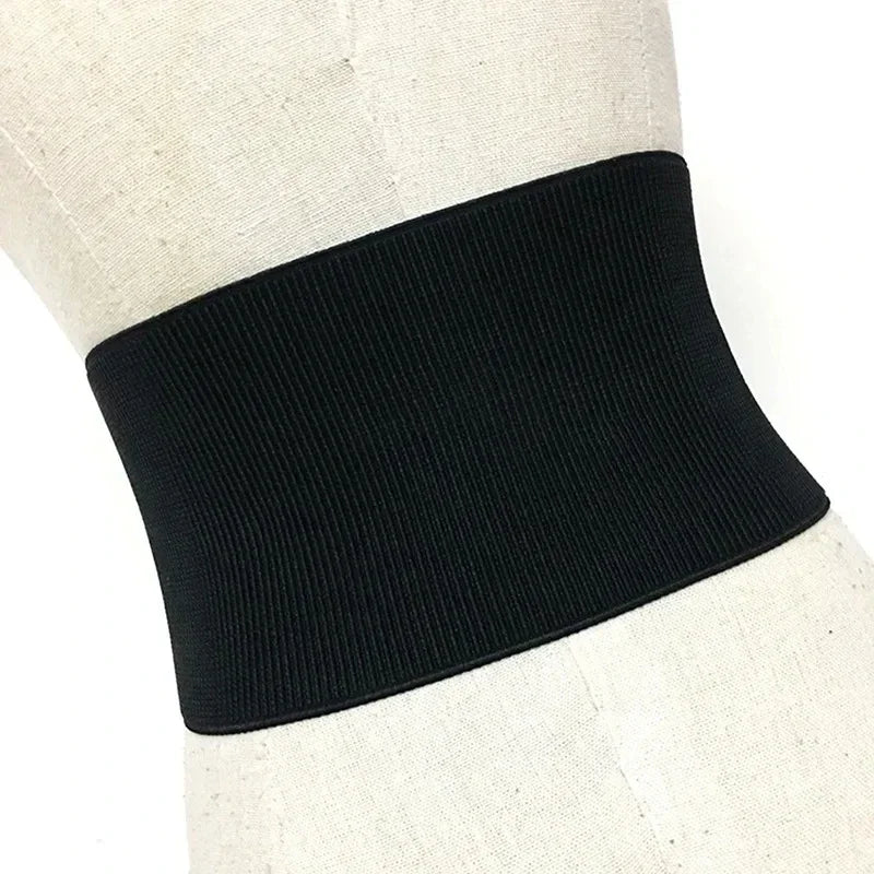 Advanced Sense Ultra Wide Corset Belt FemaleFashion Slim Black Elastic Body Style HighWaist Dress Stretch Belts for Woman