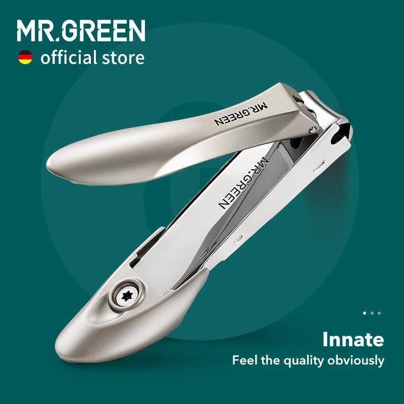 MR.GREEN Anti Splash Nail Clippers Stainless Steel Fingernail Cutter Manicure Tools Bionics Design Nail Trimmer