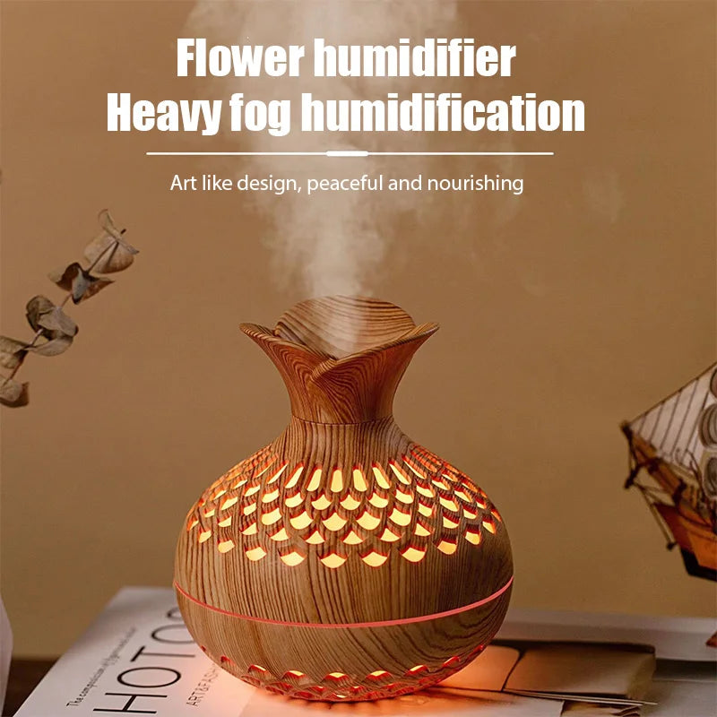 Wood Grain Air Humidifier Essential Oil Aroma Diffuser USB Home Car Office Ultrasonic humidificador Portable Mini Purifier