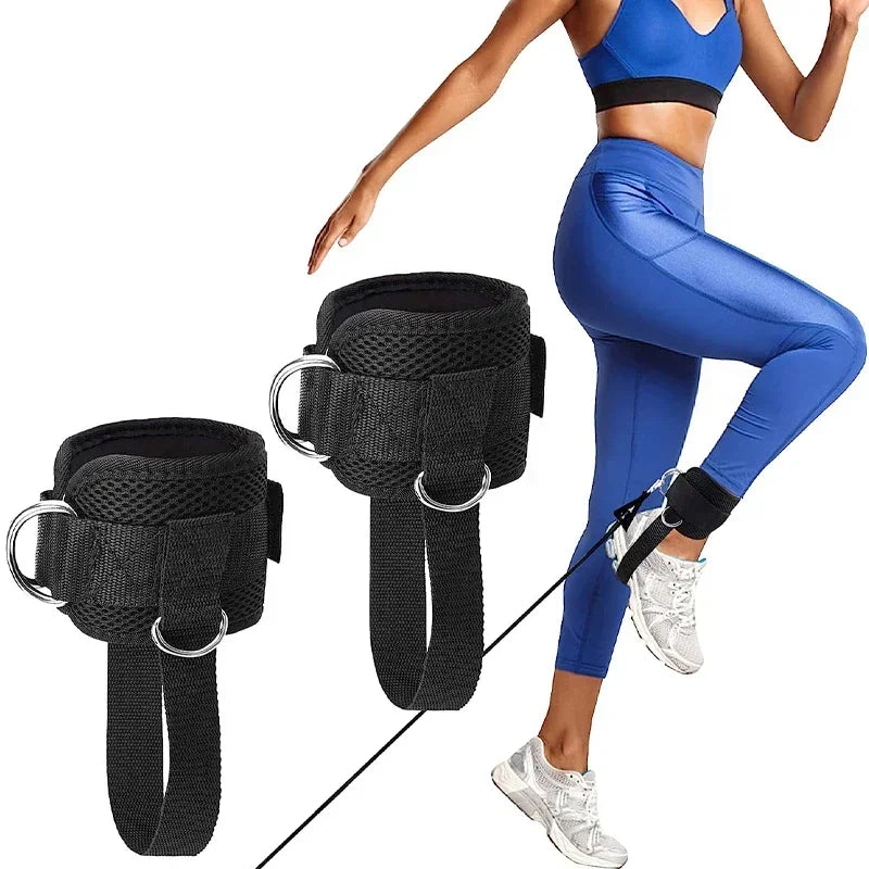 Fitness Ankle Straps For Leg Exercises Adjustable D-Ring Ankle Support Brace Gym Workout Equipment Sports Training Belt