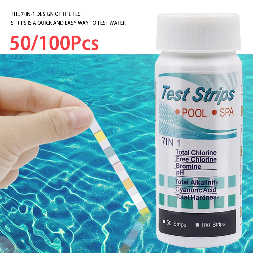 Water Test PH Strips Multipurpose 7-in-1 Water Tester Paper High Precision Easy Detection Aquarium Pool Accessories