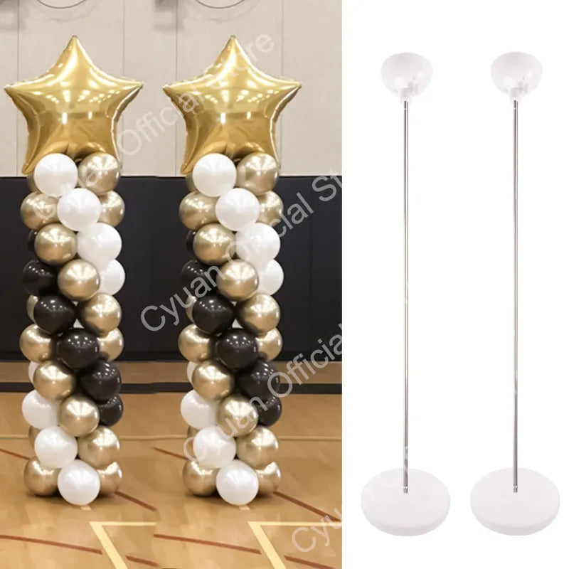 Adjustable Balloon Column Stand Metal Balloon Stand Holder with Plastic Base for Wedding Decor Birthday Baby Shower Party