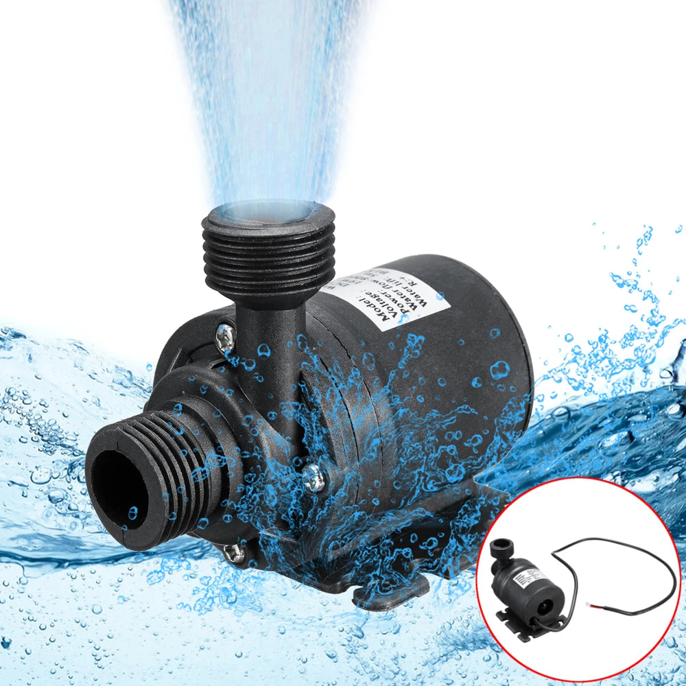 Ultra Quiet Water Pump Mini DC 12V 19W 800L/H Brushless Motor Submersible Aquarium Water Pump Pond Fountain For Fish Tank Garden