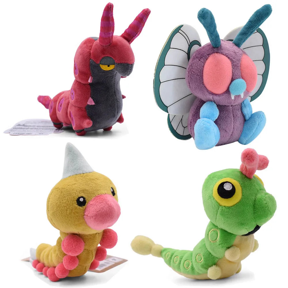 Pokemon Butterfree Caterpie Scolipede Weedle Plush Cartoon Cute Plush Toys Soft Stuffed Kawaii Doll Birthday Gift For Kids