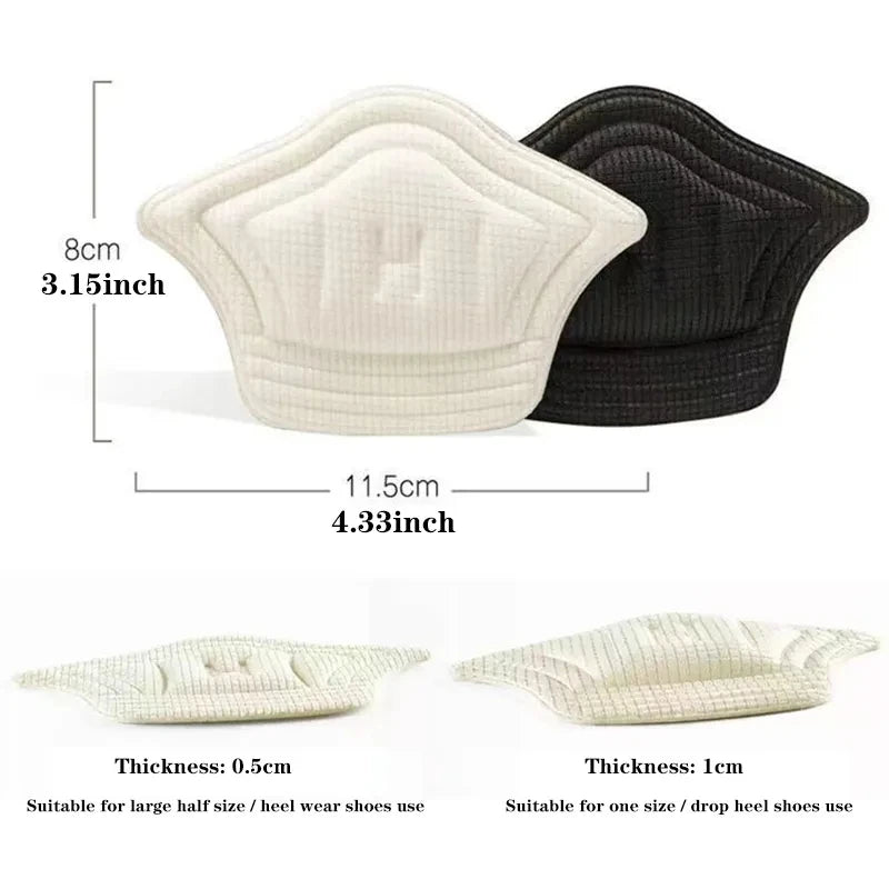 Shoe Pads Anti Wear Heel Insoles Patch Unisex Cushion Pads Feet Care Protector Adhesive Back Sticker Shoes Insert Insole