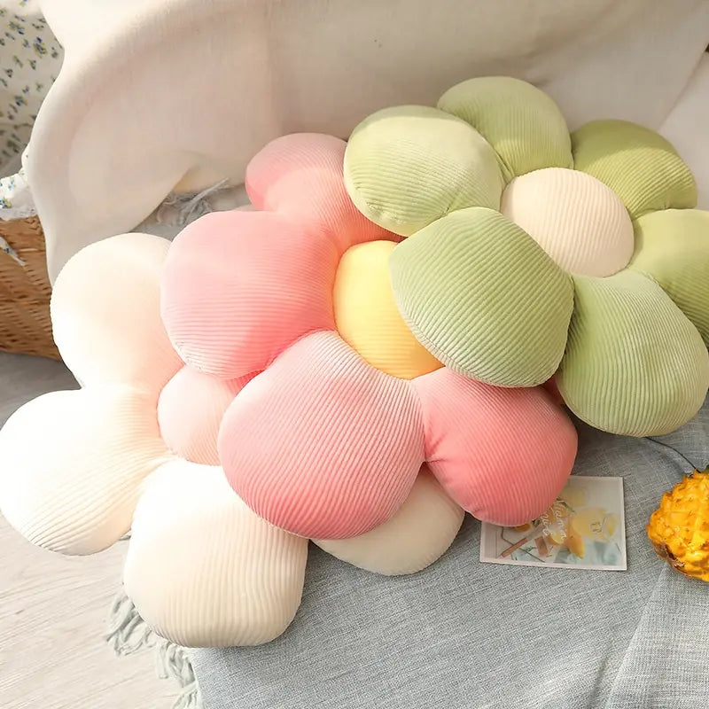 Colorful Flowers Plush Pillow Plant Petal Cushion Stuffed Toys for Girls Baby Home Decor Gift