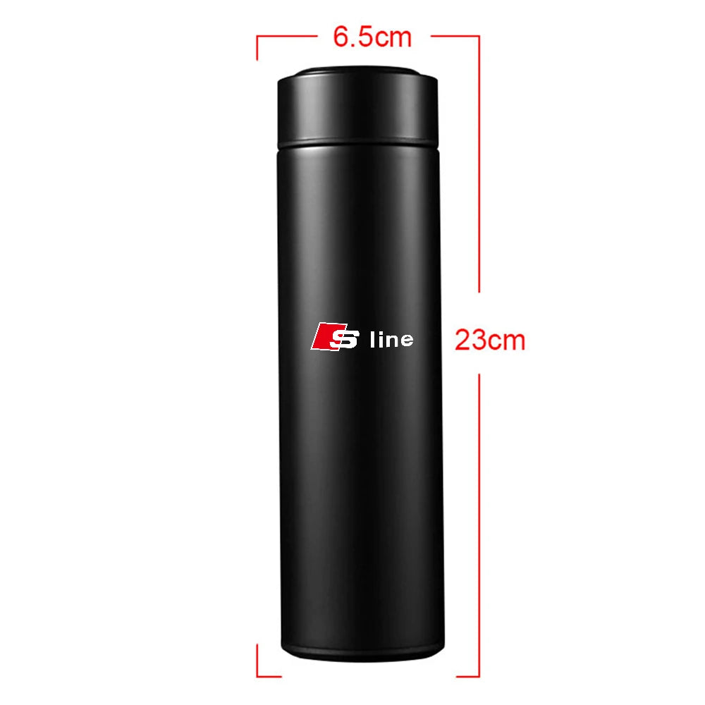 Thermos Bottle Smart Cup With Temperature Display Stainless Steel Vacuum Insulated Intelligent Cup For Audi S Line A1 A2