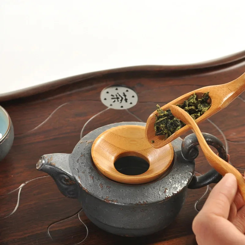 Chinese Tea Ceremony KungFu Teaware Kit Wood Teaspoon Needle Tweezer Clip Brush Teacup Holder Set Supplies Tea Making Tools