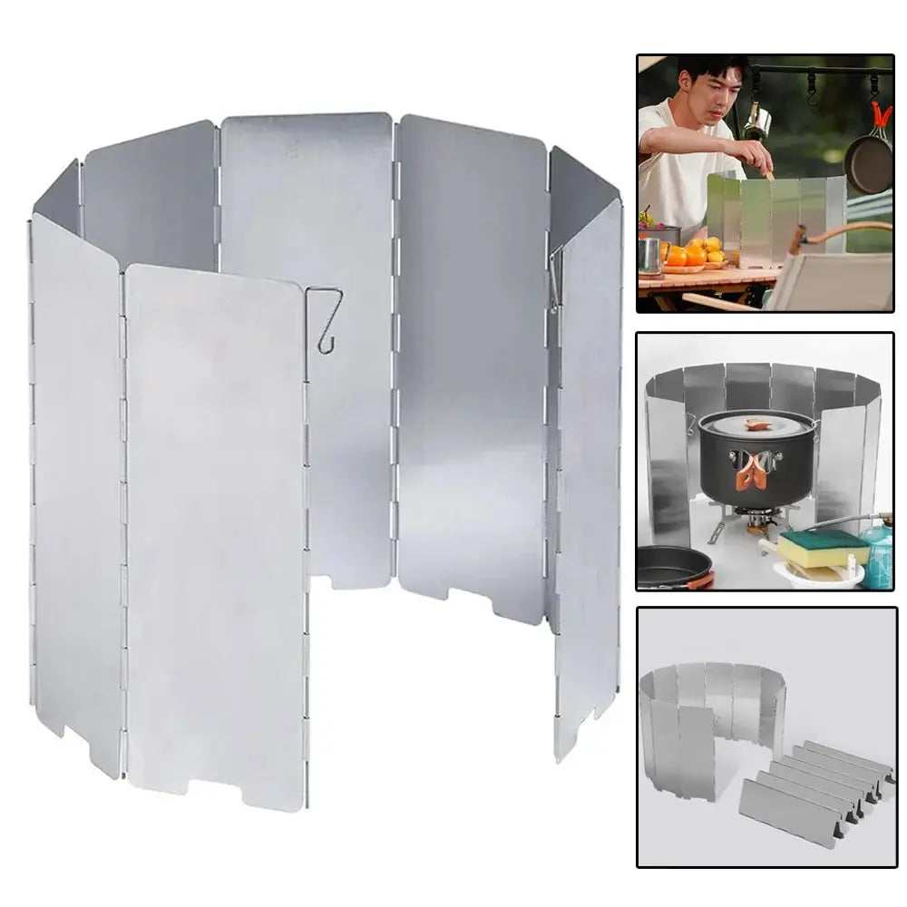 Ultralight Outdoor Plates Foldable Wind Shield Camping Stoves Windshield Foldable Gas Cookers Wind Deflectors Stove