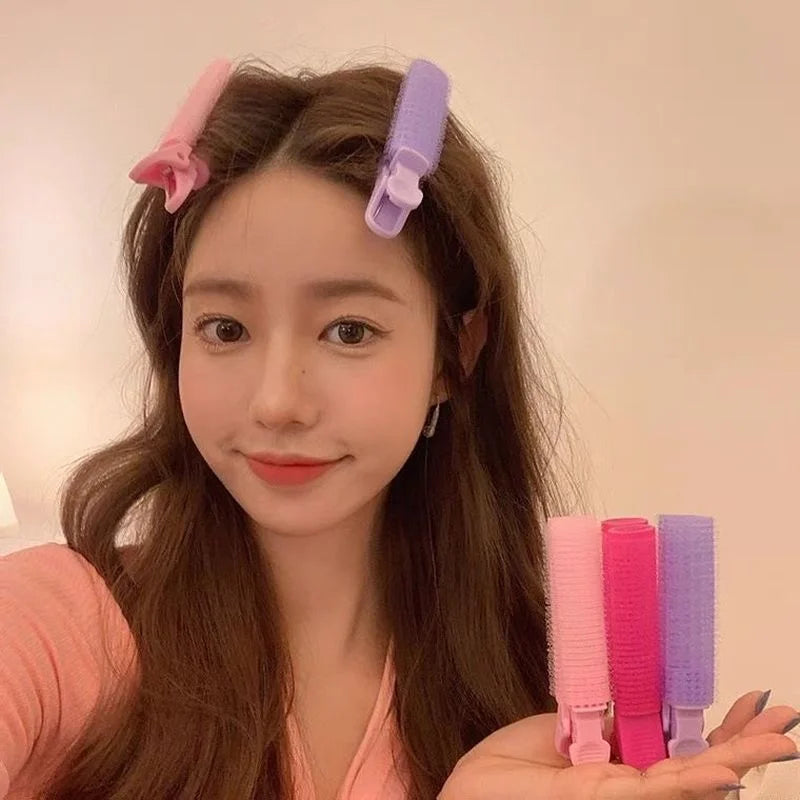 Bangs Hair Root Fluffy Hair Clips Lazy Hair Top Styling Curling Barrel Portable Korean Hair Clips Hair Rollers 2pcs