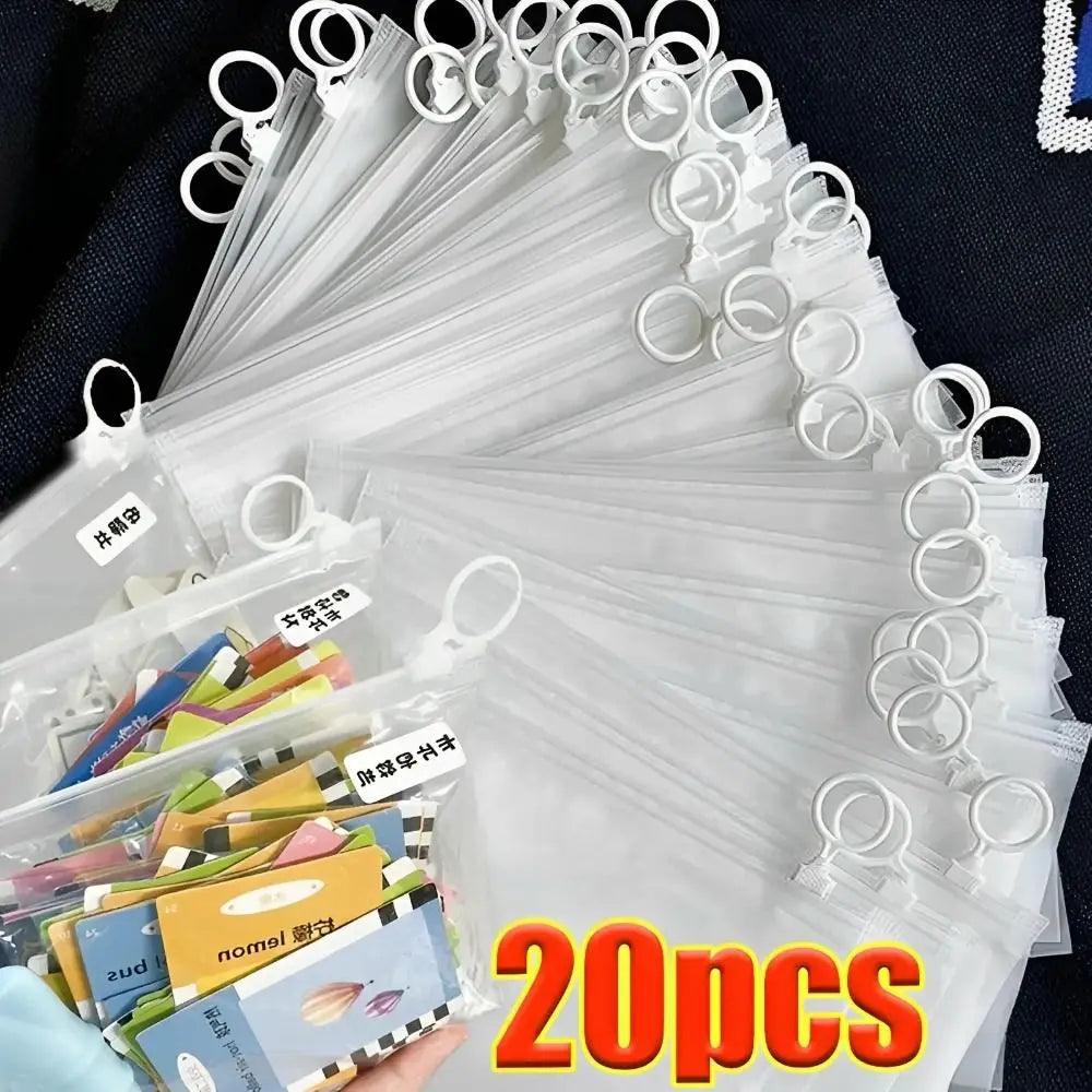 Transparent Zipper Bag New 20 Silk with Pull Tab Travel Sock Packaging Extra Thick Sundries Sorting Bag Travel