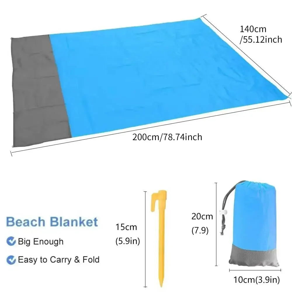 Waterproof Beach Mat Lightweight Picnic Blanket for Travel Hiking Sports