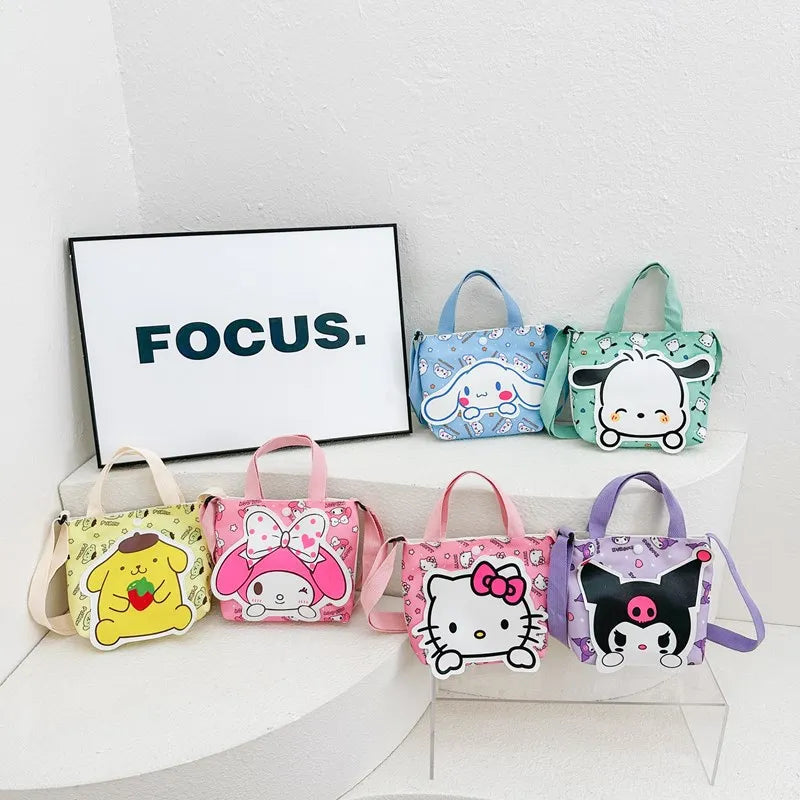 Cartoon handbags for girls cute handbags versatile children crossbody shoulder bag