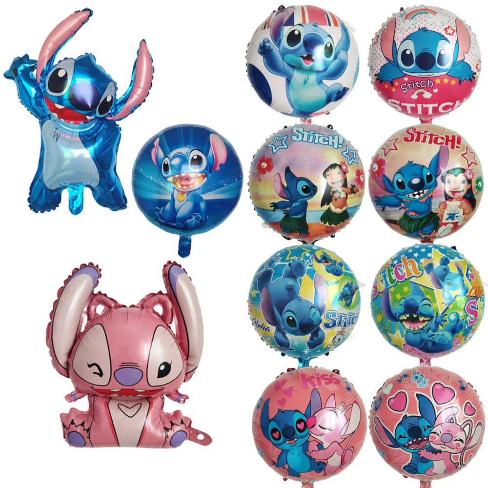 Disney Lilo&Stitch themed birthday party decoration cartoon helium latex balloon baby shower party supplies childrens toys gifts