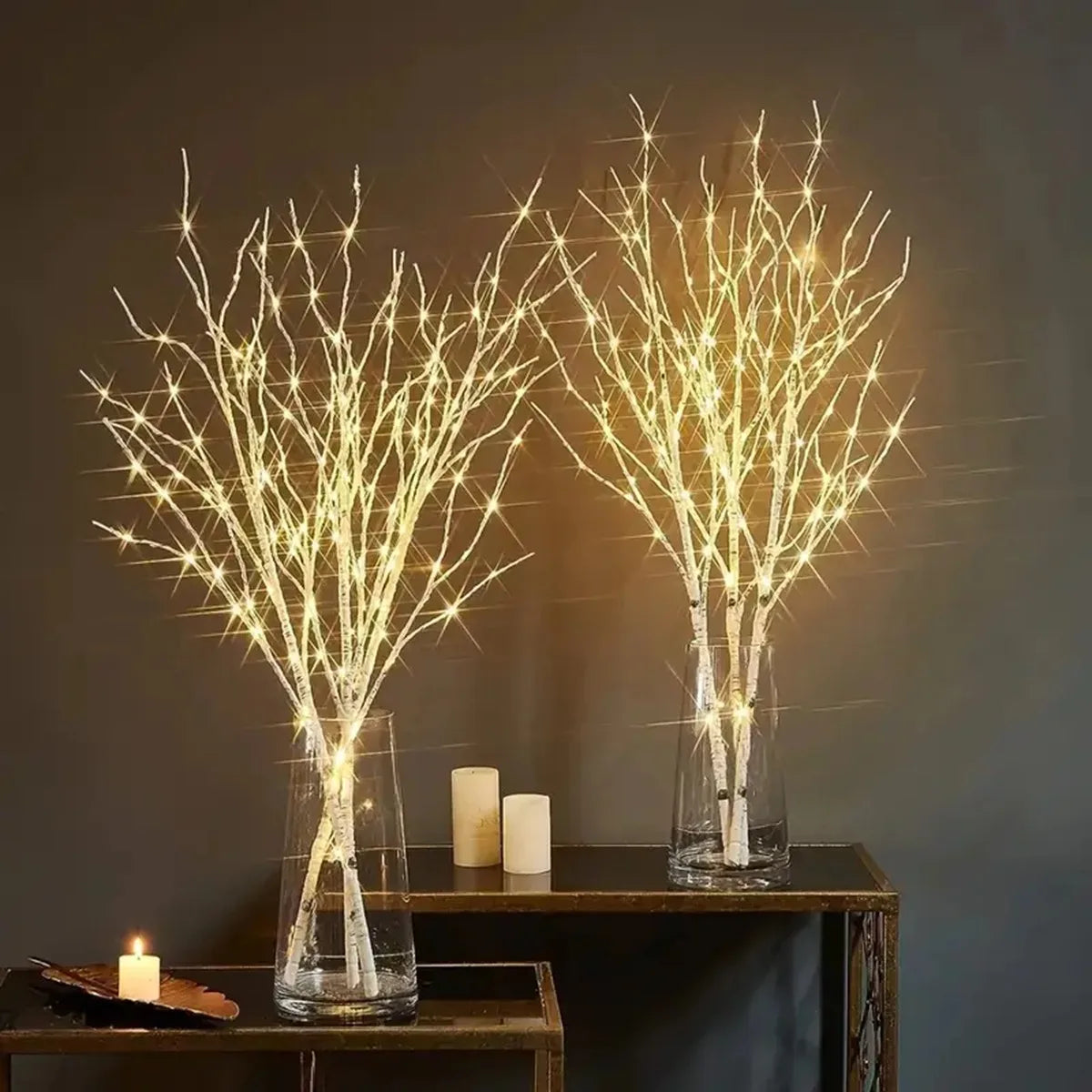 White Birch Branch Light LED Festive Lights Battery Operated For Christmas Party Wedding Decoration Twig Outdoor Lights