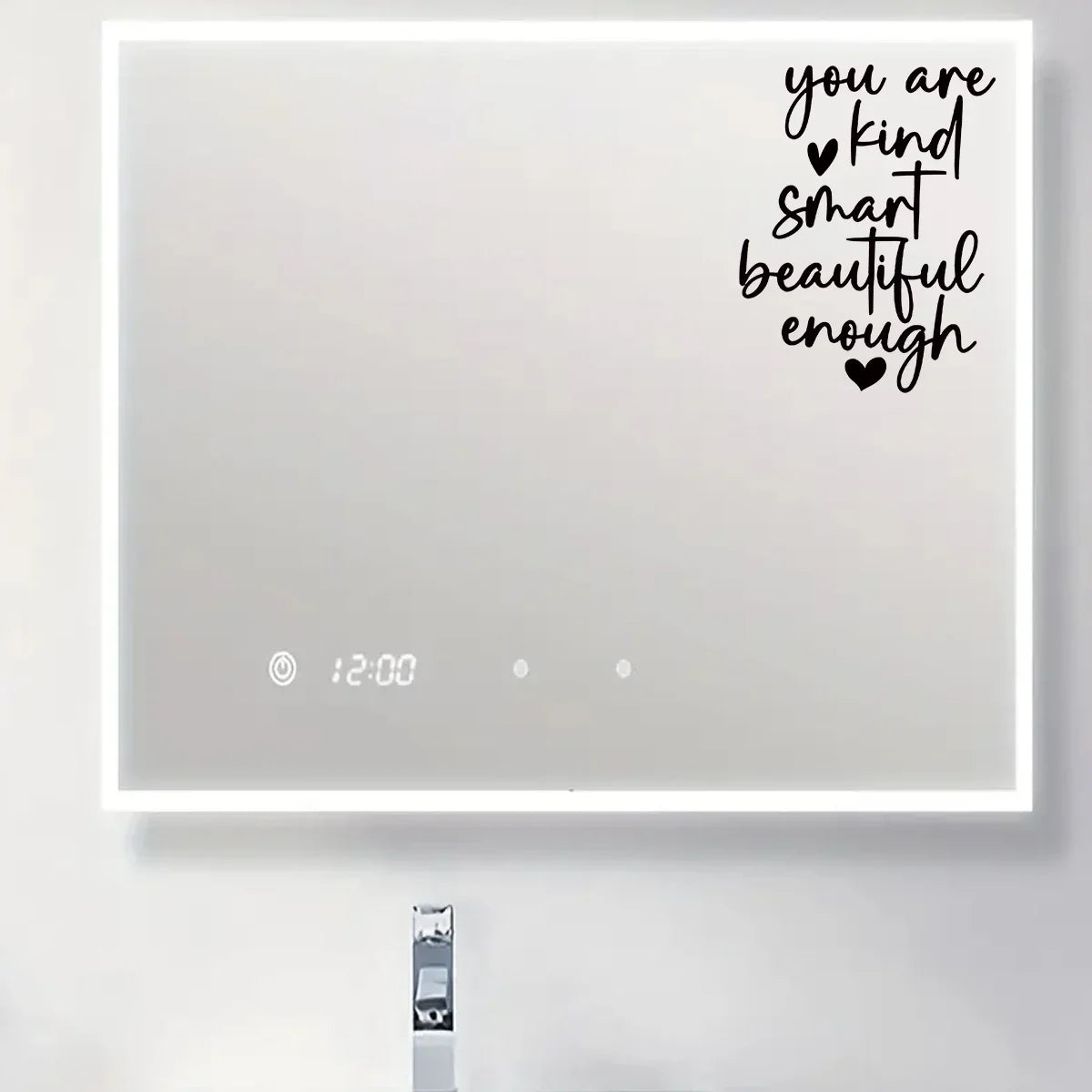 Affirmation Cards "you Are Kind Smart Beautiful Enough"Mirror Sticker for Bedroom Cloakroom Mirror Decoration Wall Decals