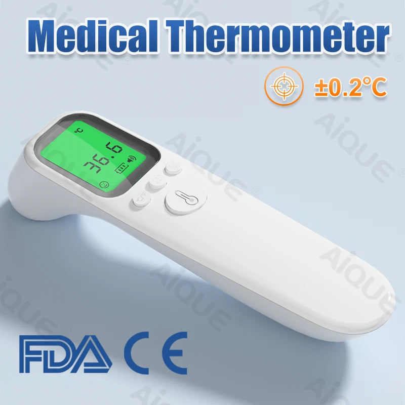 AiQUE Fast Fever Silent Clinical Termometrs Digital Children Medical Household Non-contact Frontal High Temperature Warning