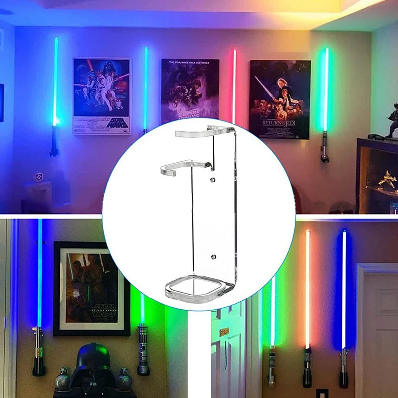 Acrylic Clear Light Saber Stand Wall Mount Storage Rack With Screws For Star Planet Lightsaber Display Stand