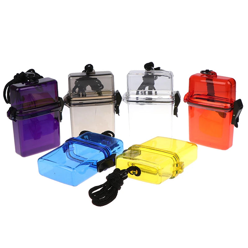 Scuba Diving Kayaking Waterproof Dry Box Gear Accessories Container Case & Rope Clip for Money ID Cards  Keys 1pcs