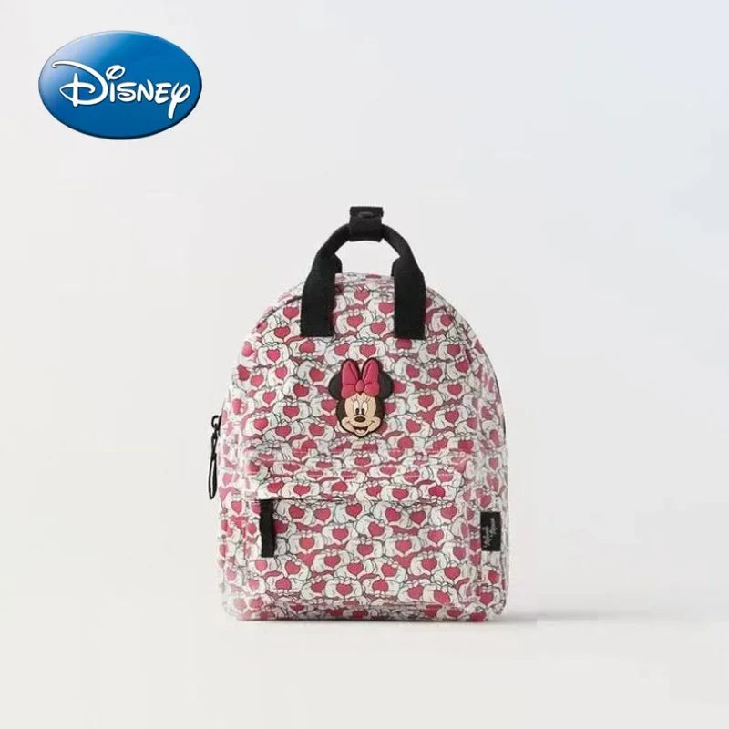 Minnie Children's Backpack Girls Cartoon Print Large Capacity Book Storage Kindergarten Baby School Bag