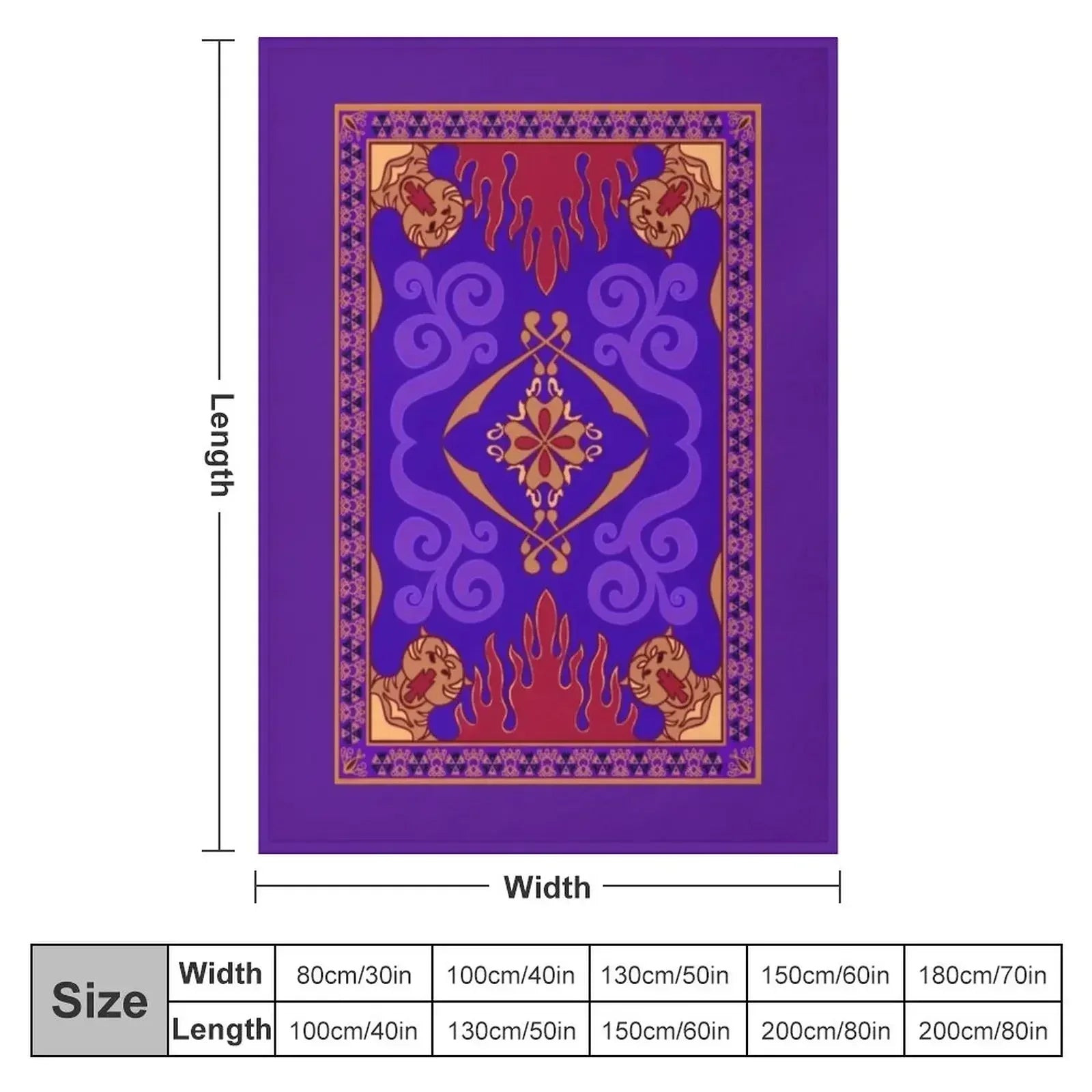 Aladdin Magic Carpet Throw Blanket Tourist Blanket Fashion Sofa Blankets  blankets for beds  blanket