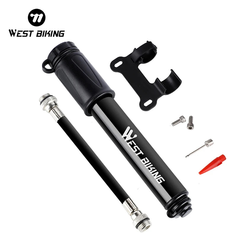 Mini Bike Pump Aluminum Alloy Bicycle Hand Air Pump Tire Inflator Schrader Presta Valve MTB Road Cycling Pump