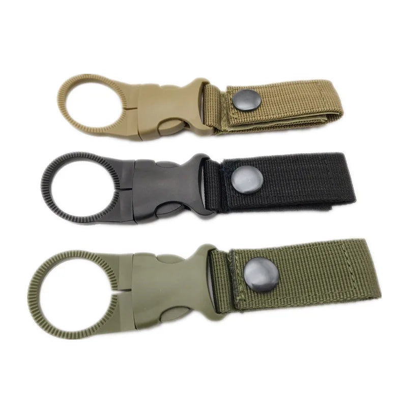 Webbing Buckle Hook Water Bottle Holder Clip Outdoor Nylon EDC Climb Carabiner Belt Backpack Hanger Camp Carabiner Belt Clip