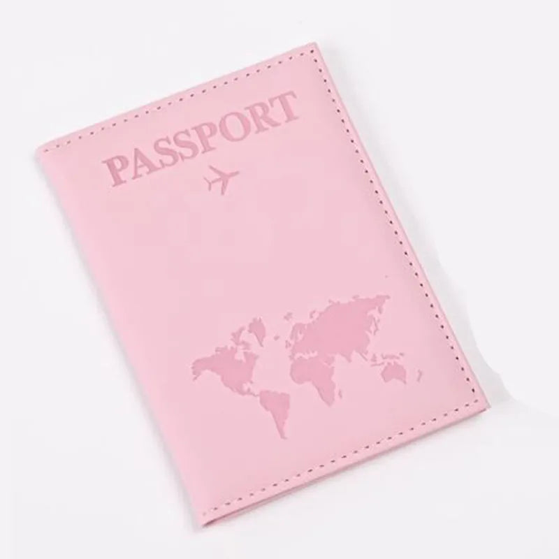 Air Plan Travel Accessories Passport Holder ID Cover Women Men Portable Pink Bank Card Passport Business PU Wallet Case Holder