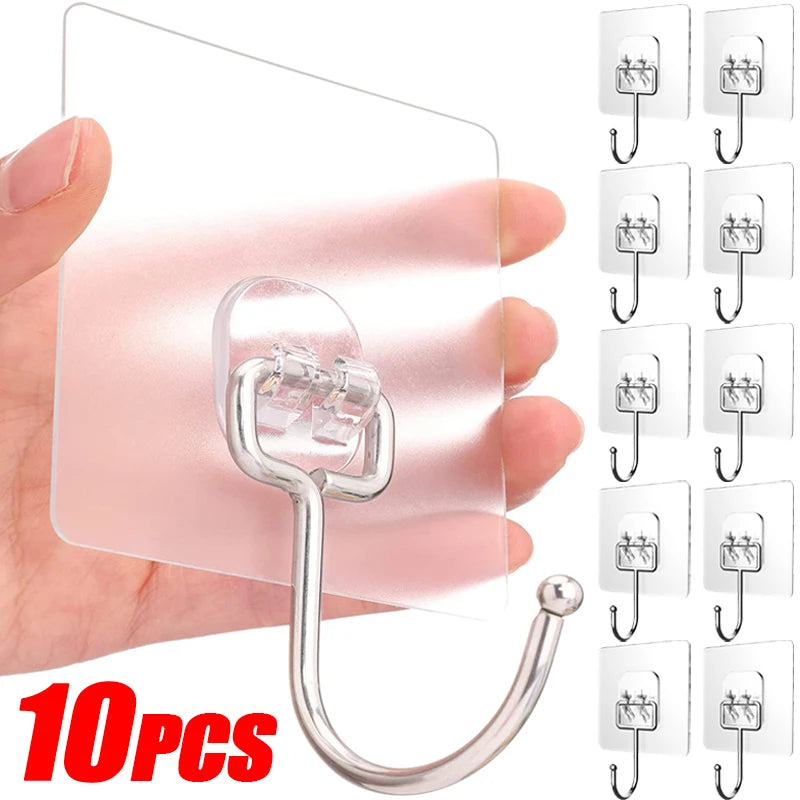 All purpose Large Adhesive Hooks,Heavy Duty Hold 37 Lb (Max) Wall Hooks For Hanging,Large Waterproof Stick On Hooks