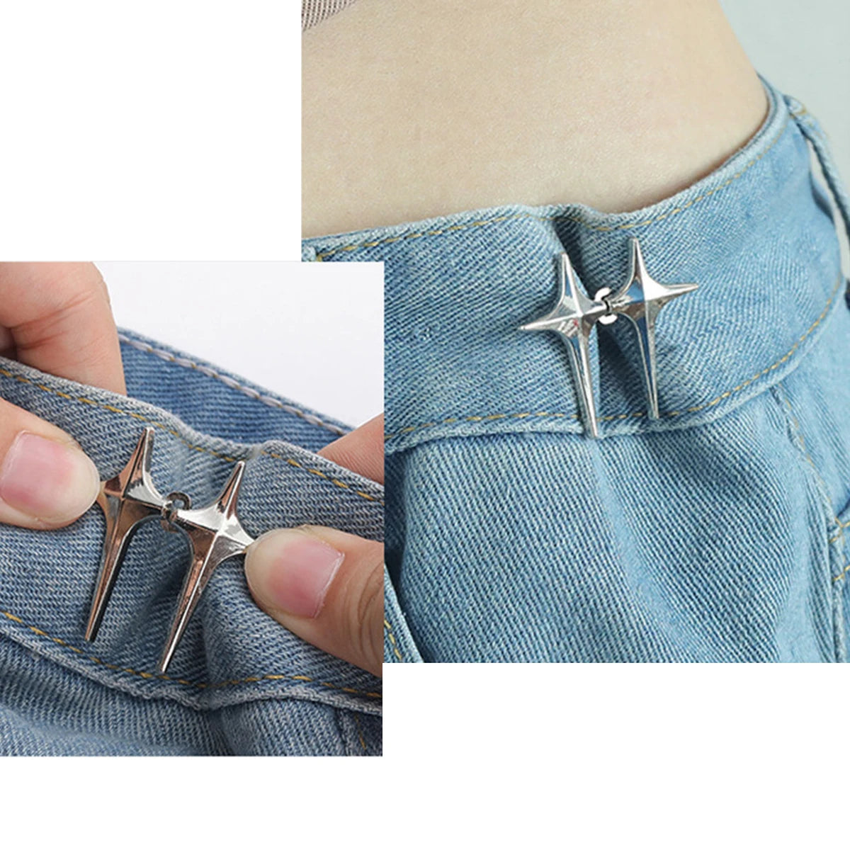 Adjustable Waist Button For Jeans Pants Detachable Button Perfect Fit Instant Jean Button No Sewing Required