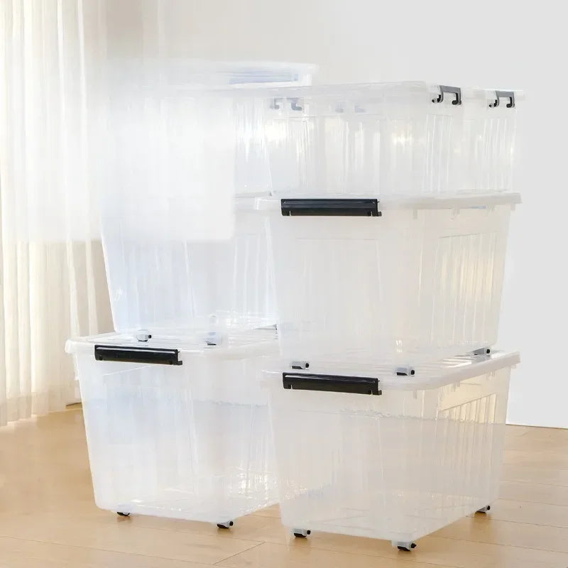 Transparent Storage Box with Lid, Collection Container, Toy Organizing Box, Family Snacks, Cosmetics Sorting Storage Box, 1PCS