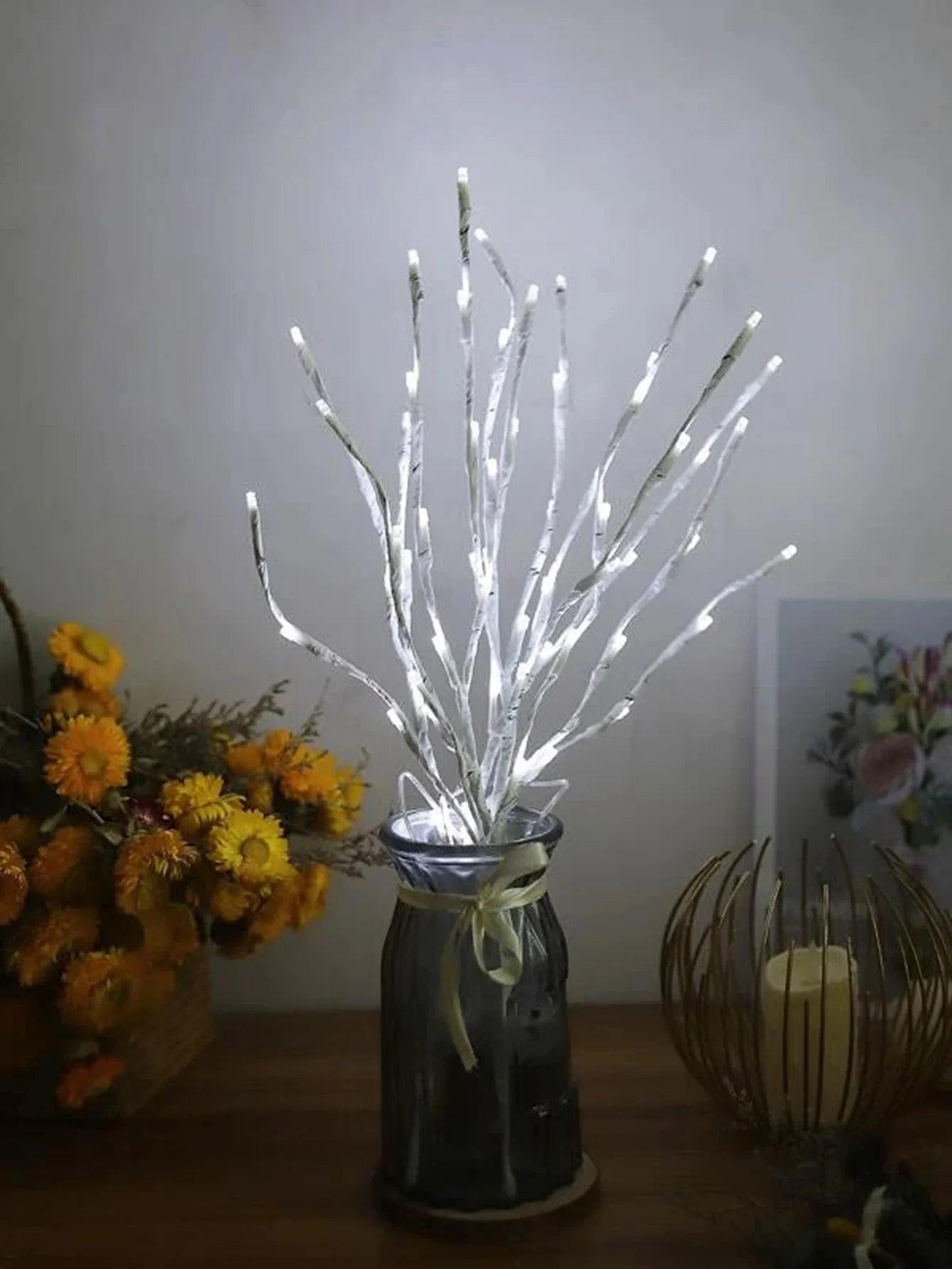 White Birch Branch Light LED Festive Lights Battery Operated For Christmas Party Wedding Decoration Twig Outdoor Lights