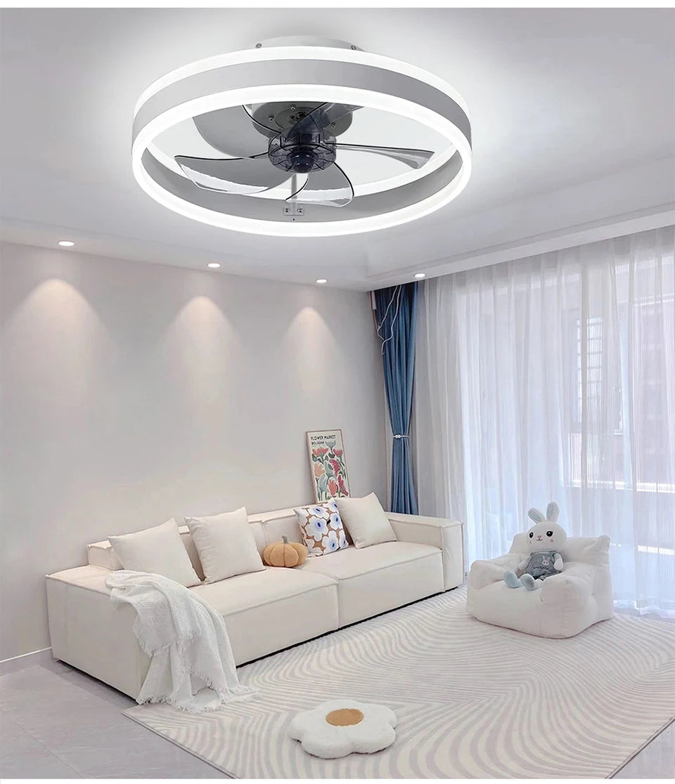 IRALAN LED fan light modern energy-saving household appliance fan with light 6 speeds ceiling fan light for room 85-260V