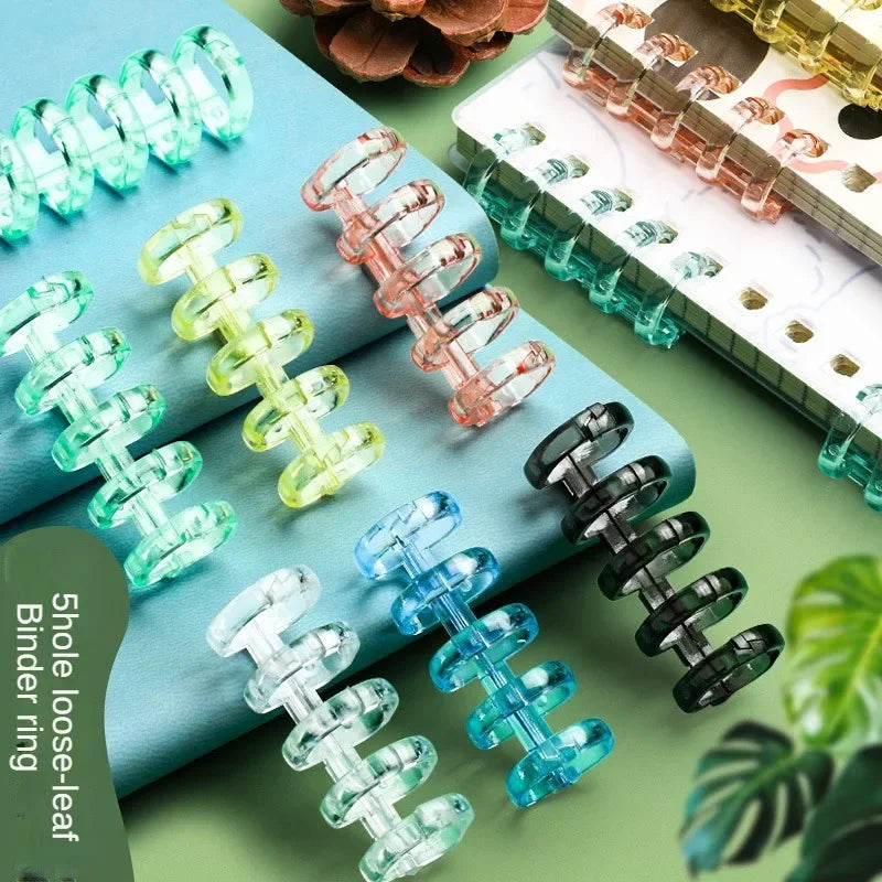 Binder Ring Notebook Spring Spiral Rings Binder Strip Buckle Clip Binding Clip School Supplies Stationery